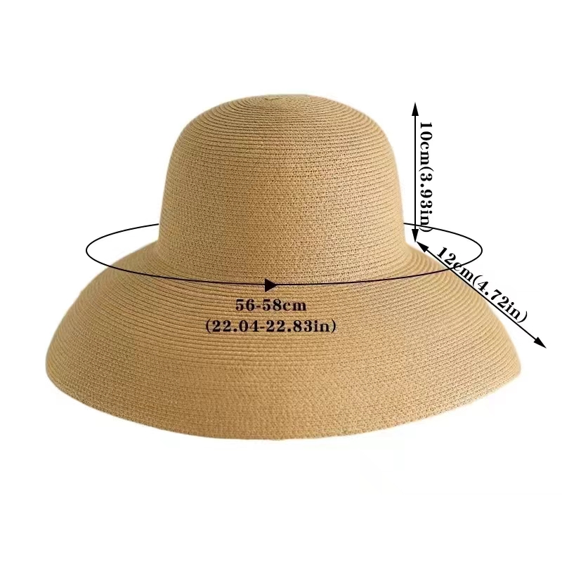 Hat Floppy Wide - Chapéu de palha de praia de